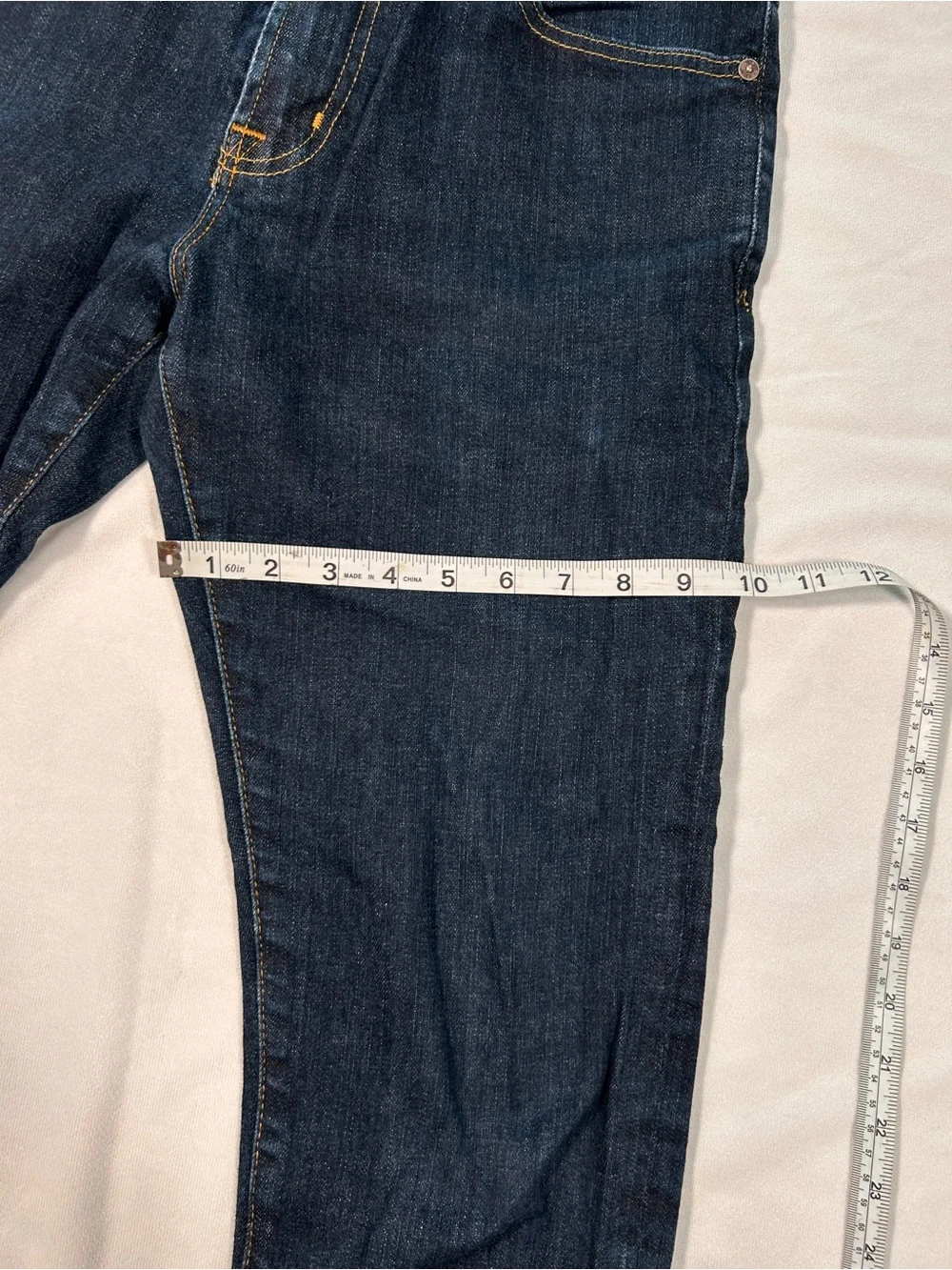 Ag Adriano Goldschmied Slim Straight Stretch Dark Wash Blue Jeans